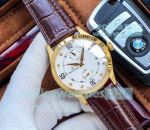 Newest Copy Jaeger-LeCoultre Master White Dial Gold Bezel Watch 40mm